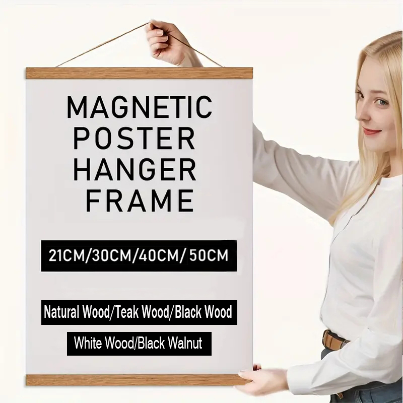 Engraved Wood Frame - 2130 40 50cm Magnetic Poster Hanger