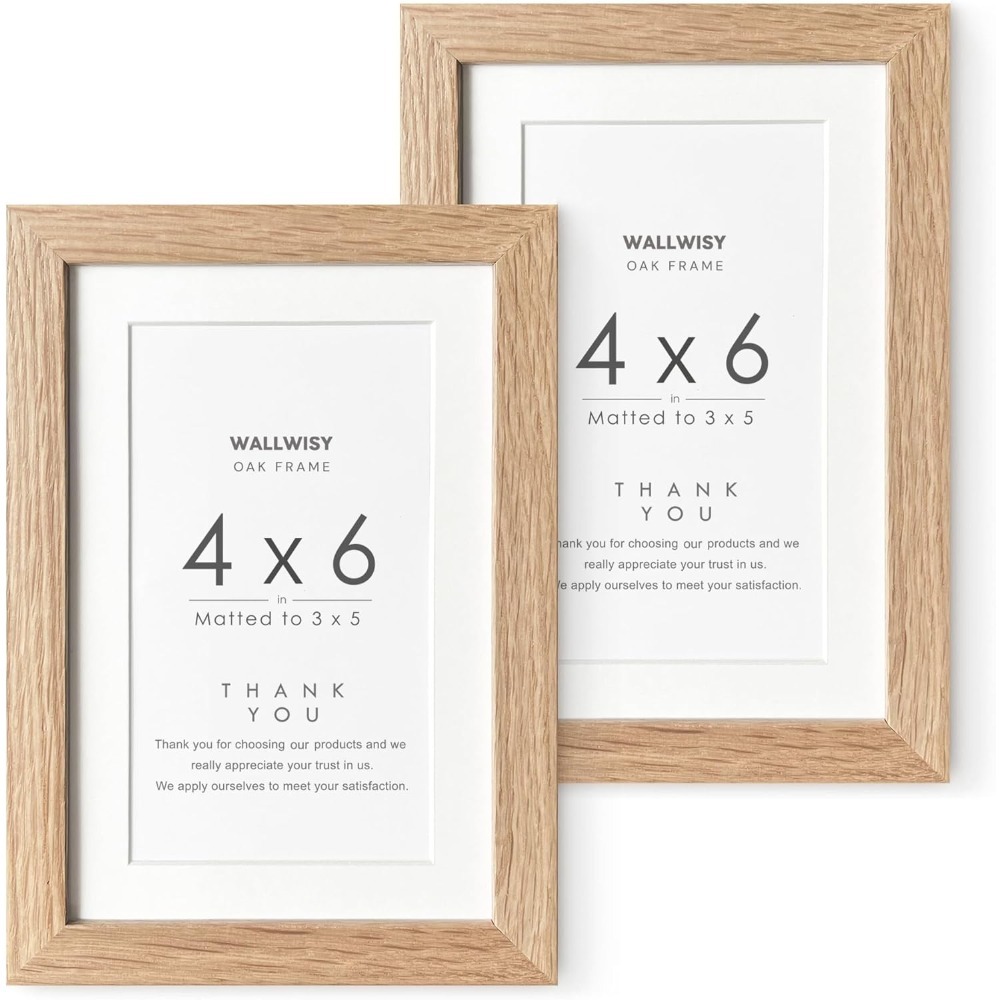 Engraved Wood Frame - 4x6 Picture Frame, Solid Oak Wood