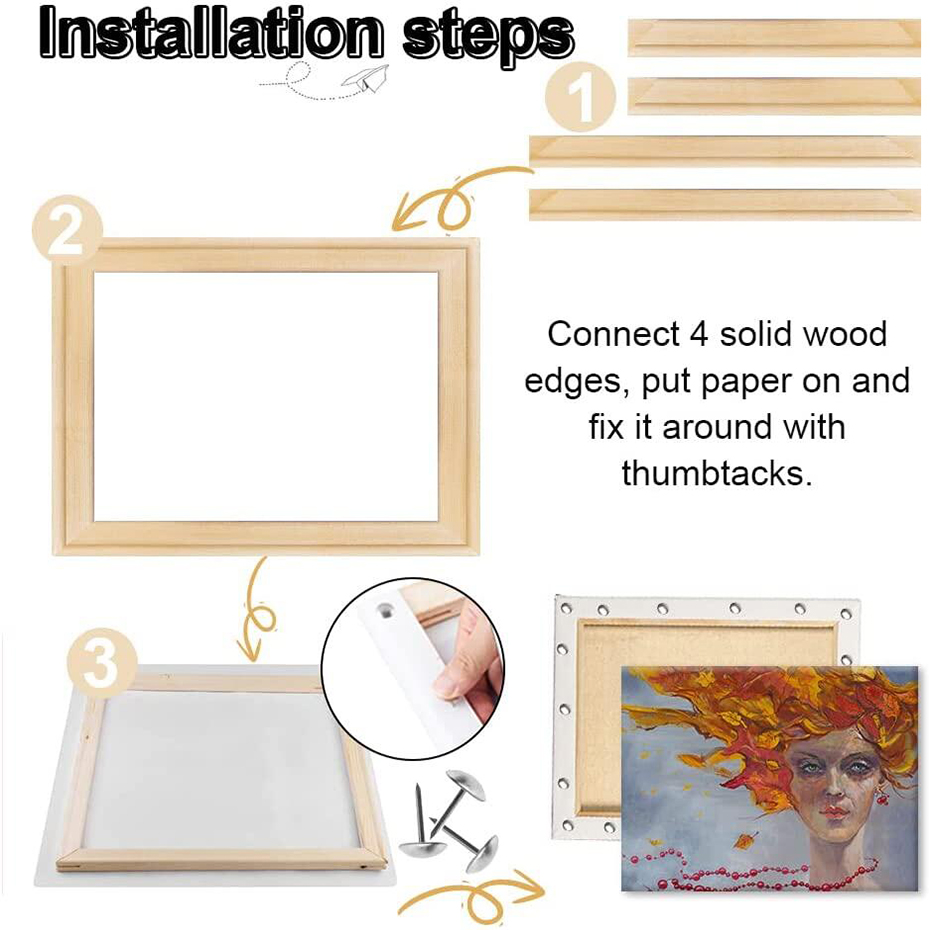 DIY Solid Wood Canvas Picture  - Engraved Wood Frame recension och pris