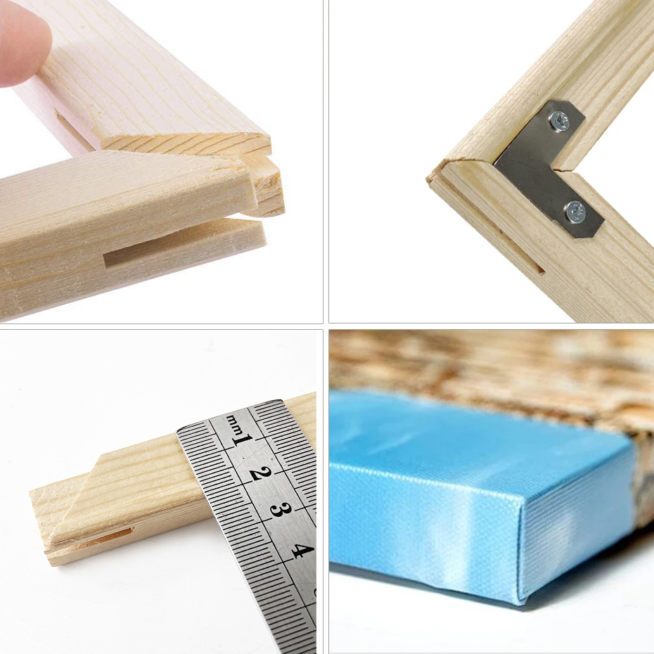 DIY Solid Wood Canvas Picture  - Engraved Wood Frame recension och pris