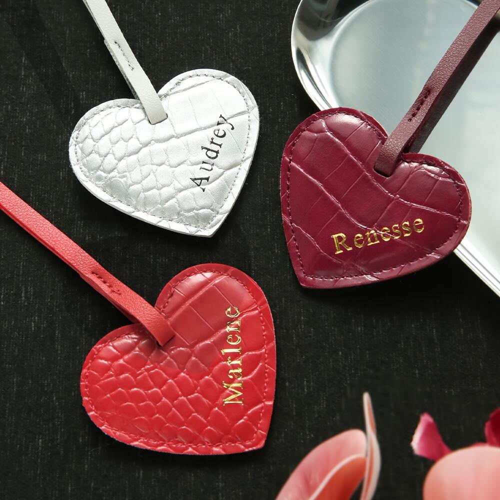 Personalized Heart Shape Faux  - Monogram Keychain Leather recension och pris