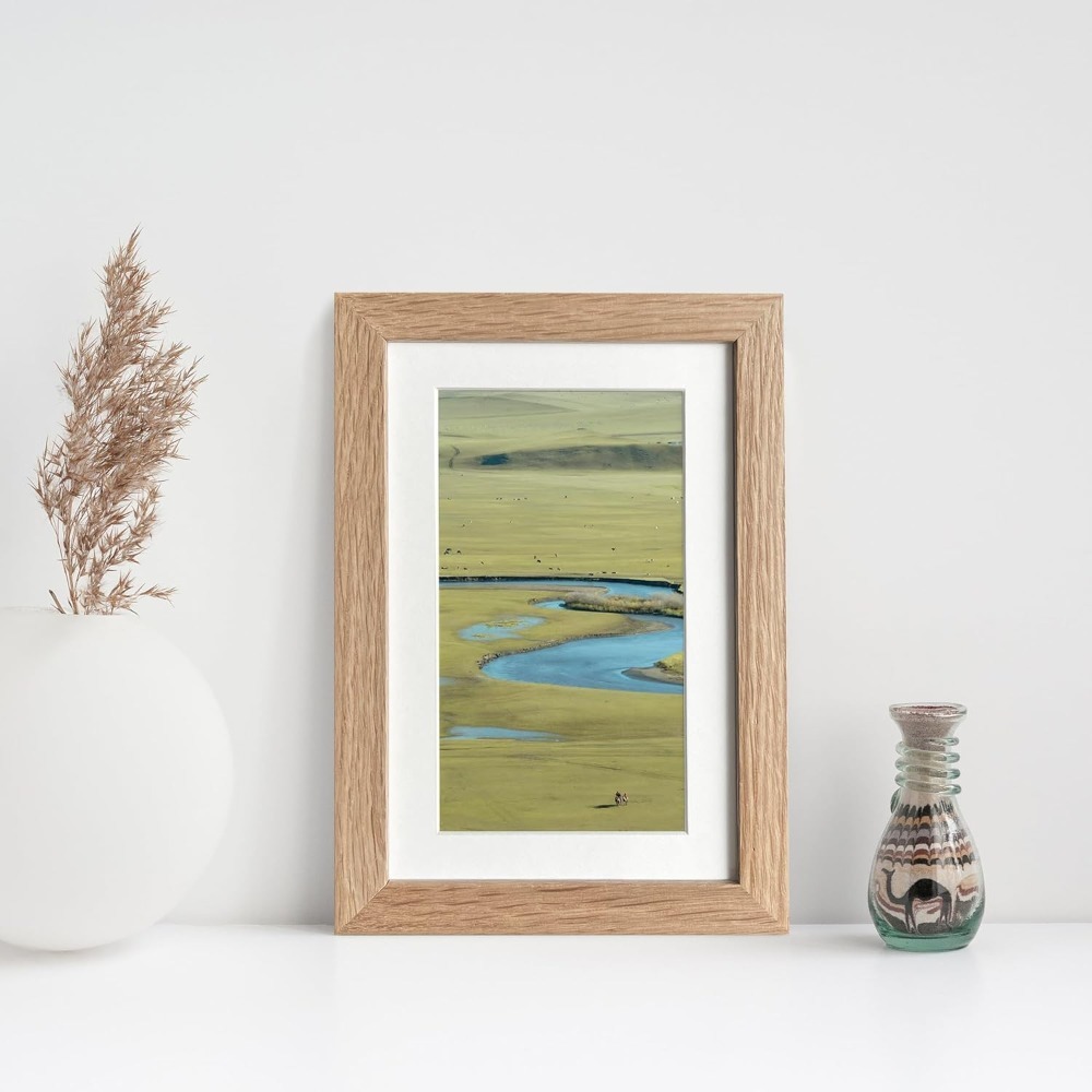 4x6 Picture Frame, Solid Oak W - Engraved Wood Frame recension och pris