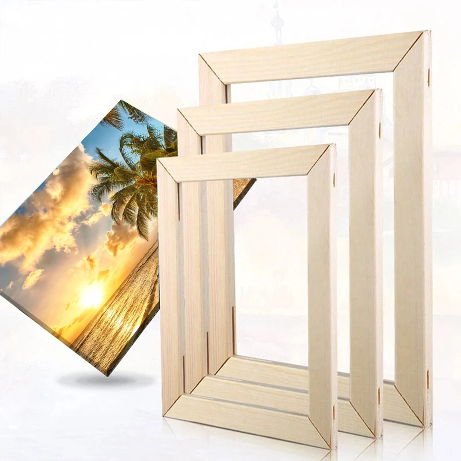 20-160cm DIY Wooden Picture Fr - Engraved Wood Frame recension och pris